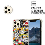 Fashion Pop Art Collage Case For Iphone 13 Pro Max Cute Cool Stickers Case Compatible With Iphone 13 Pro Max Trendy Design Tpu Bumper Case Support Wireless Charging