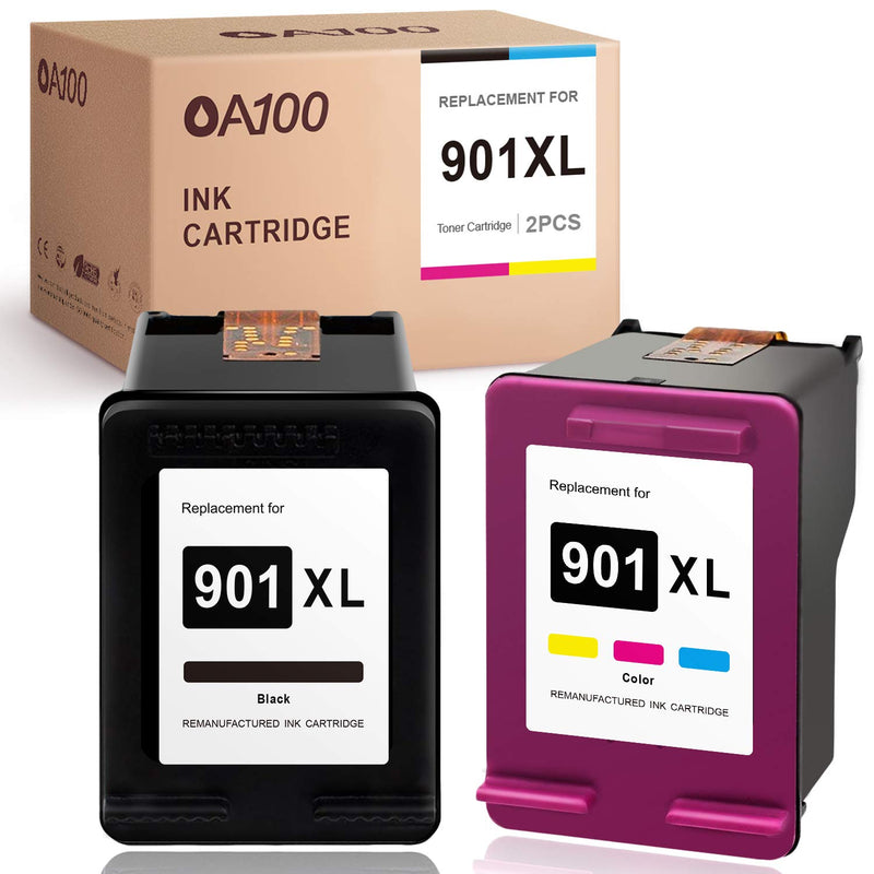 Ink Cartridges Replacement For Hp 901Xl 901 Xl For Officejet J4680 J4580 J4680C J4550 J4524 J4540 J4500 J4660 J4640 4500 G510N G510G Black Tri Color 2 Pack