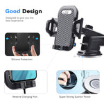 Icweimei Universal Car Phone Holder Mount Suction Cup Phone Car Mount Hands Free Dashboard Windshield Car Air Vent Cell Phone Holder For Car Compatible With All Mobile Phones
