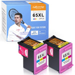 Ink Cartridge Replacement For Hp 65Xl 65 Xl N9K03An For Envy 5055 5052 5010 Deskjet 2652 2655 3758 3720 3722 2624 3752 2662 3755 Printer Tri Color 2 Pack