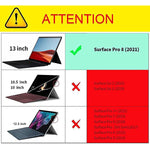 New Microsoft Surface Pro 8 13 Inch Laptop Cover Case Pu Leather Fall Prevention Cover Lingt Grey