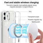 Magnetic Case For Iphone 13 Pro Max Case With 1 Magsafe Wallet Card Holder Full Body Shockproof Protection Clear Case For Iphone 13 Pro Max 6 7Blue
