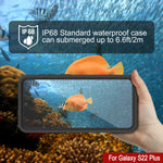 Punkcase Galaxy S22 Plus Waterproof Case Extreme Series Slim Fit Ip68 Certified Shockproof Dirtproof Snowproof Armor Cover For Galaxy S22 Plus 5G 6 6 2022 Black