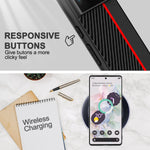 Designed For Google Pixel 6 Pro Case Wear Resistant Case Pixel 6 Pro Protective Phone Case Slim Cover Ruiheshiyi Case For Google Pixel 6 Pro 2021 Red Stripes