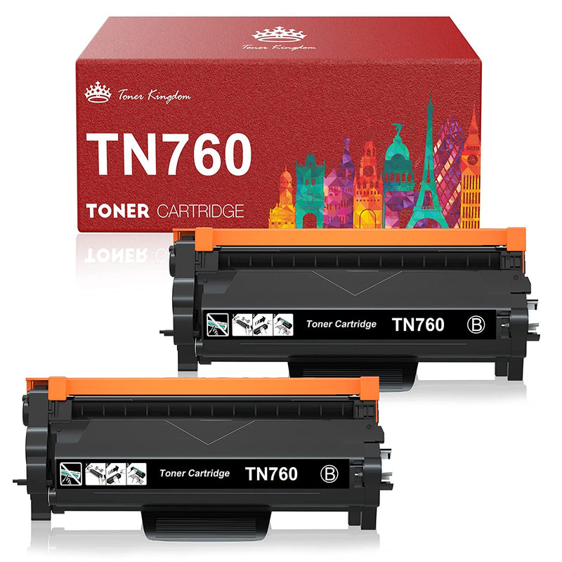 Compatible Tn 760 Toner Cartridge Replacement For Brother Tn760 Tn730 Tn 730 To Use With Hl L2350Dw Mfc L2710Dw Hl L2370Dwxl Hl L2395Dw Dcp L2550Dw Hl L2390Dw