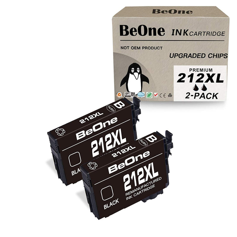 Ink Cartridge Replacement For Epson 212 Xl 212Xl T212 T212Xl Black 2 Pack To Use With Workforce Wf 2850 Wf 2830 Wf2850 Wf2830 Expression Home Xp 4100 Xp 4105 Xp