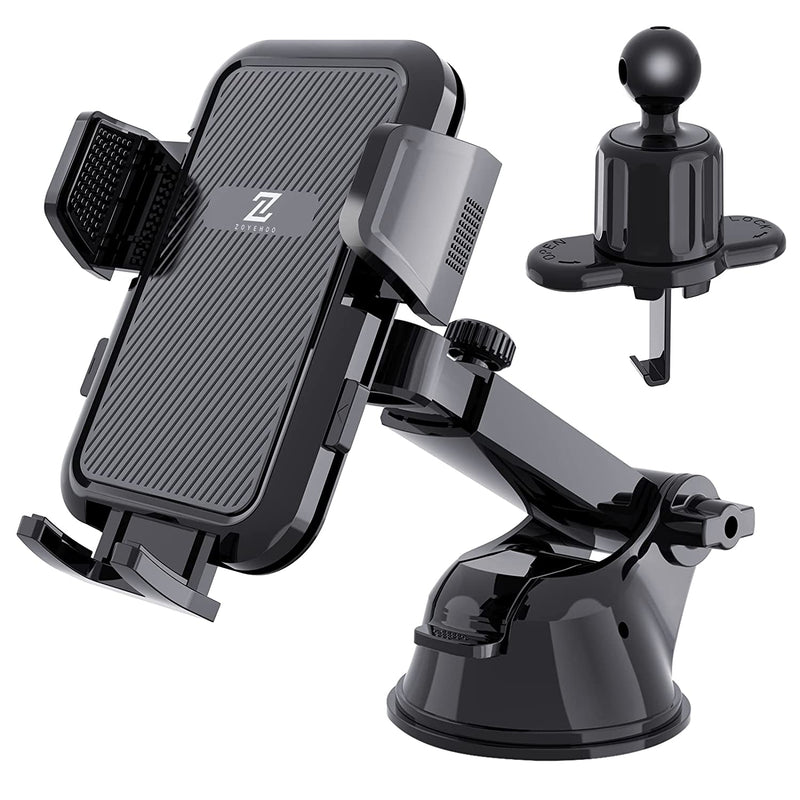 Phone Mount For Car Strong Suction Phone Holder For Dashboard Windshield Vent Adjustable Hands Free Cell Phone Holder Car Car Phone Mount For 4 7 Phones Iphone Samsung Lg Easy To Install