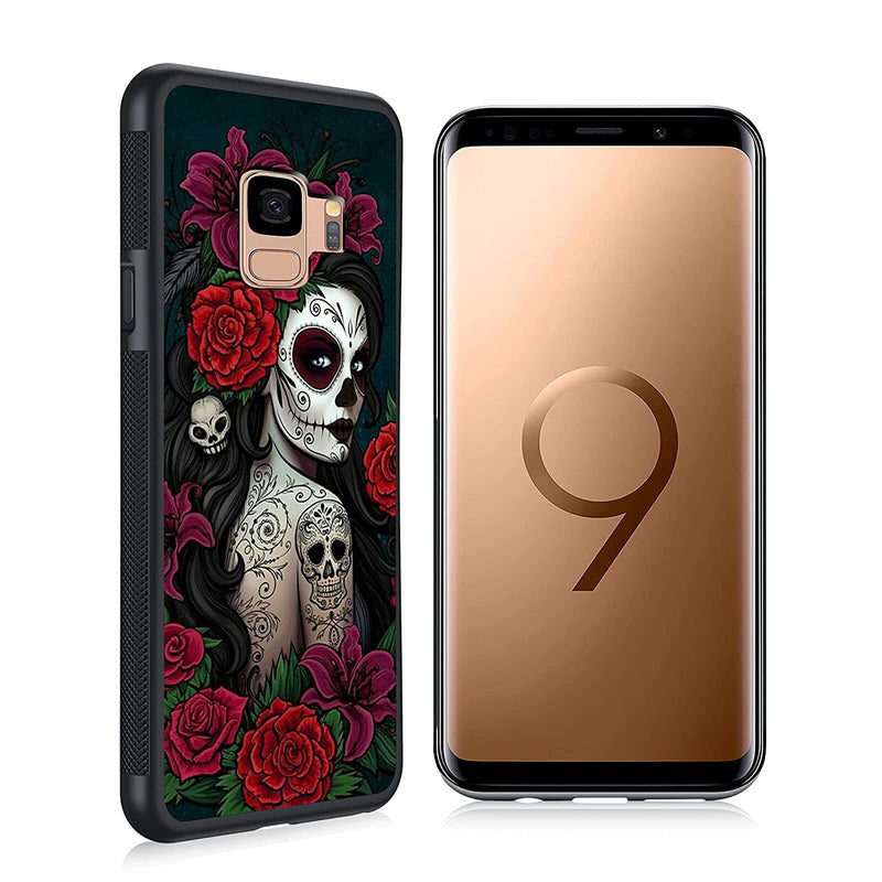 New Linghan Case For Samsung Galaxy S9 Sugar Skull Girl Decor Cell Phone