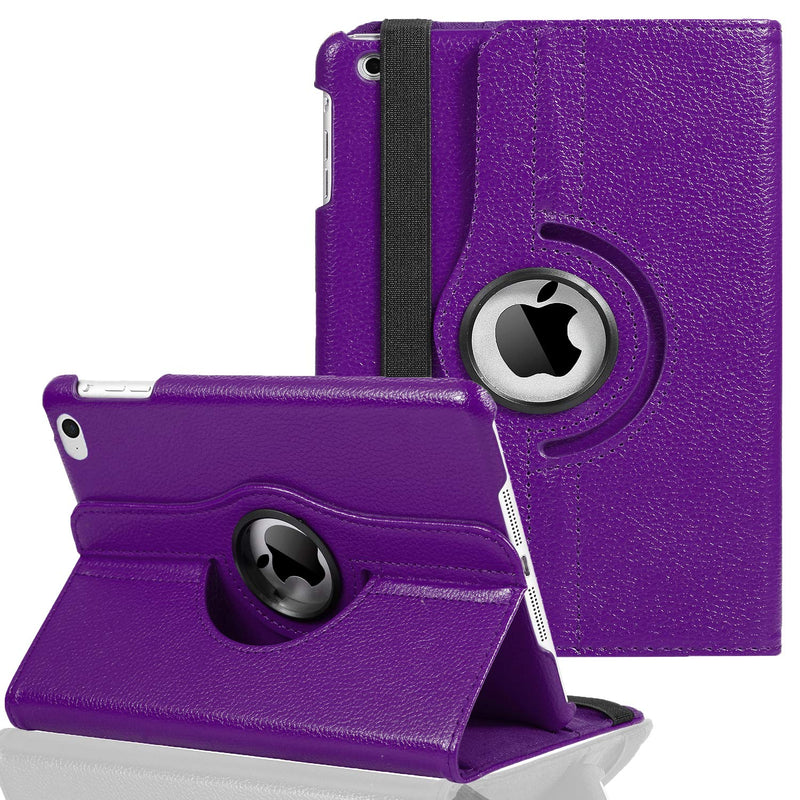 Ipad Mini 5 Mini 4 Case New Ipad Mini 5Th Mini 4Th Gen Case 7 9 2019 With 360 Degree Rotating Automatic Wake Sleep Stand Case Dark Purple