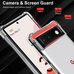 Crystal Clear Case For Google Pixel 6 5G Military Grade Protection Bumper Shockproof Protective Phone Case Clear Hard Pc Back Shockproof Tpu Bumper Protective Phone Cover