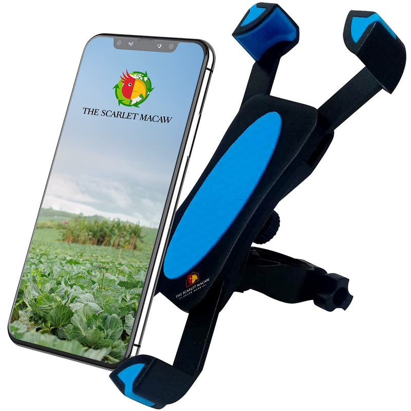 Scarlet Macaw Motorcycle Bike Phone Mount Sturdy Anti Shake Easy To Install Cradle Clamp 360 Rotation Silicone Cell Phone Holder For Bike Handlebar Compatible With Iphone Samsung More