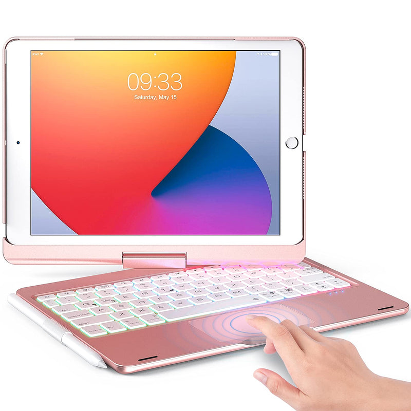 New Keyboard Case Compatible With Ipad 10 2 2021 9Th 8Th 7Th Generation Ipad Pro 10 5 Inch Ipad Air 3Rd Gen Wireless Backlight Keyboard With Touchp