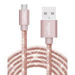 Liquipel Powertek Micro Usb Charger Cable For Cell Phones Electronic Devices 6Ft Rose Gold