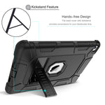 New Ipad Air 2 Case Kickstand Shockproof Triple Layer Rugged Hybrid Shock Resistant Heavy Duty Drop Proof Protective Case Cover For Ipad Air 2 2Nd Genera