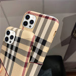 Cheualy Case For Iphone 13 Pro Max 6 7 Classic Check Pattern Luxury Pu Leather Card Holder Cover Case