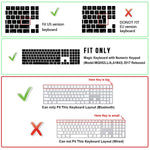 Korean Language White Ultra Thin Silicone Full Size Wireless Numeric Keyboard Cover Skin For Mac 2017 Latest Magic Keyboard With Numeric Keypad Mq052Ll A A1843 Us Layout