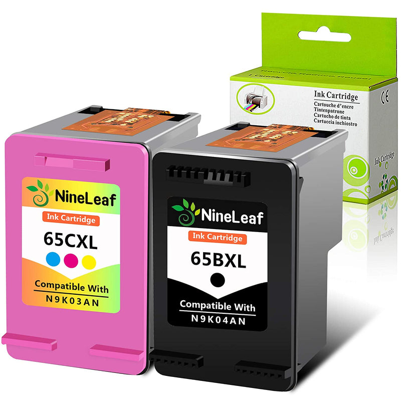 Ink Cartridge Compatible For Hp 65Xl 65 Xl N9K04An Deskjet 3755 3720 3722 3723 3730 3732 3752 3758 All In One Printer 1 Black 1 Tri Color 2 Pack