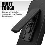 Cbus Wireless Heavy Duty Phone Case With Holster Belt Clip For Iphone 13 Black