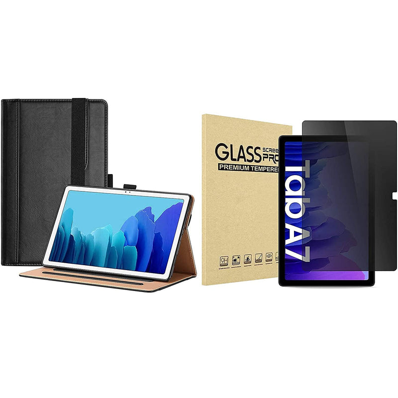 New Procase Galaxy Tab A7 10 4 Inch Leather Case Model Sm T500 T505 T507 Bundle With Samsung Galaxy Tab A7 10 4 Privacy Screen Protector Model Sm T50