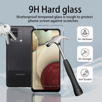 3 2 Pack Rircio For Samsung Galaxy A12 Screen Protector 3 Pack Camera Lens Protector 2 Pack Hd For Galaxy A12 Tempered Glass Film Has 9H Anti Scratch Hardness Edge Full Coverage Lcd Phone Film