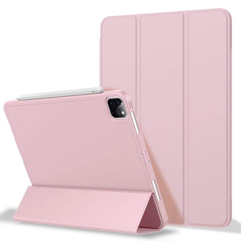 Ipad Pro 11 Case 2020 With Pencil Holder 2Nd Generation Premium Protective Case Cover With Soft Tpu Back And Auto Sleep Wake Feature For 2020 2018 Ipad Pro 11 Pink