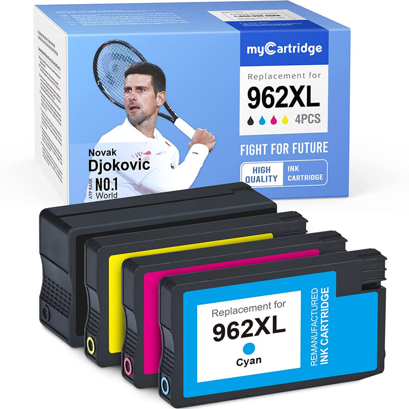 Ink Cartridge Replacement For Hp 962Xl 962 For Officejet 9015 9018 9025 9010 Printer 1 Black 1 Cyan 1 Magenta 1 Yellow 4 Pack