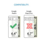 Dockem Wallet Case For Google Pixel 6 With 2 Credit Card Holder Pockets Luxe N2T Black And Grey