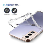 Kiomy Galaxy S21 Plus Case Crystal Clear Shockproof Bumper Protective Cell Phone Back Covers For Samsung S21 5G Tpu Slim Fit Flexible Skin For Men Women Rubber Silicone 4 Corners