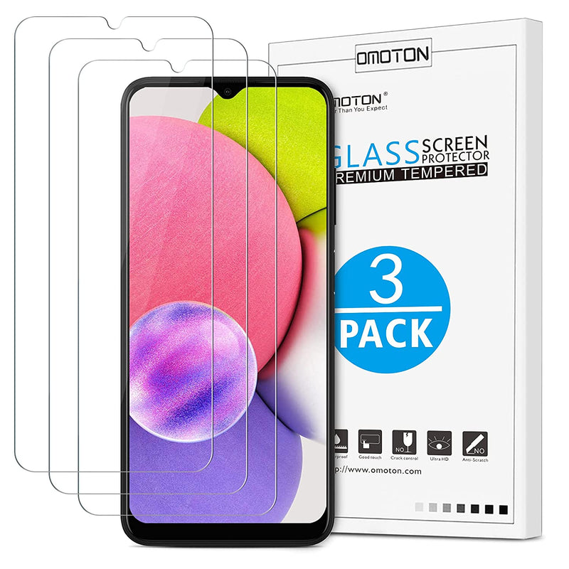 3 Pack Omoton Screen Protector Compatible For Samsung Galaxy A03 A03S A03 Core Bubble Free Hd Clear Case Friendly Tempered Glass Film For Galaxy A03 A03S A03 Core