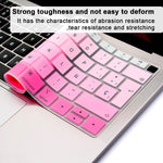 Foreign Language Silicone Keyboard Cover Skin For Macbook Air 13 With Retina Display And Touch Id 2020 2019 2018 Model A1932 Keyboard Protector Skin Eu Esp Versions Gradient Pink