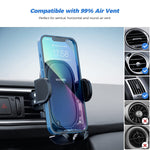 Car Phone Holder Mount Air Vent Phone Mount For Car With Stable Clip Pull Down Support Feet Compatible With All Iphone And Other Cell Phone