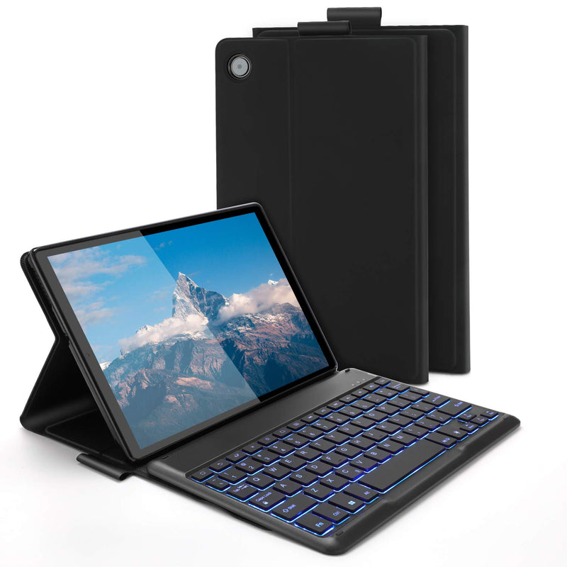 New Backlit Bluetooth Keyboard Case For Lenovo Tab M10 Plus 10 3 Tb X606F Wireless Detachable Keyboard Case With Protective Cover Black