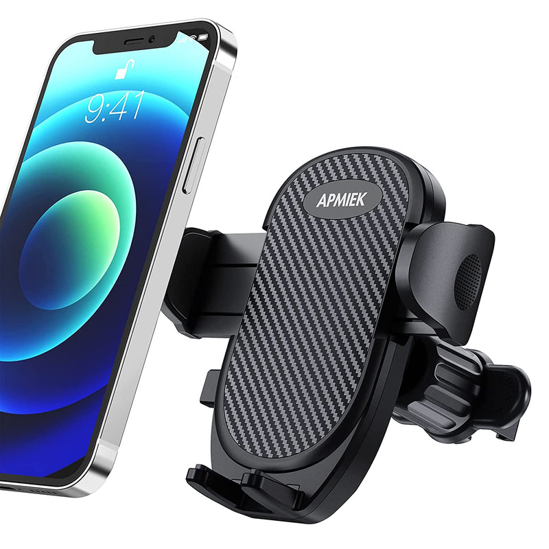 Apmiek Car Phone Holder Mount Upgraded More Stable Duraber Convenient Air Vent Holder Universal Cell Phone Holder For Car One Hand Operation 360 Rotation Compatible With All 4 7 Smartphone