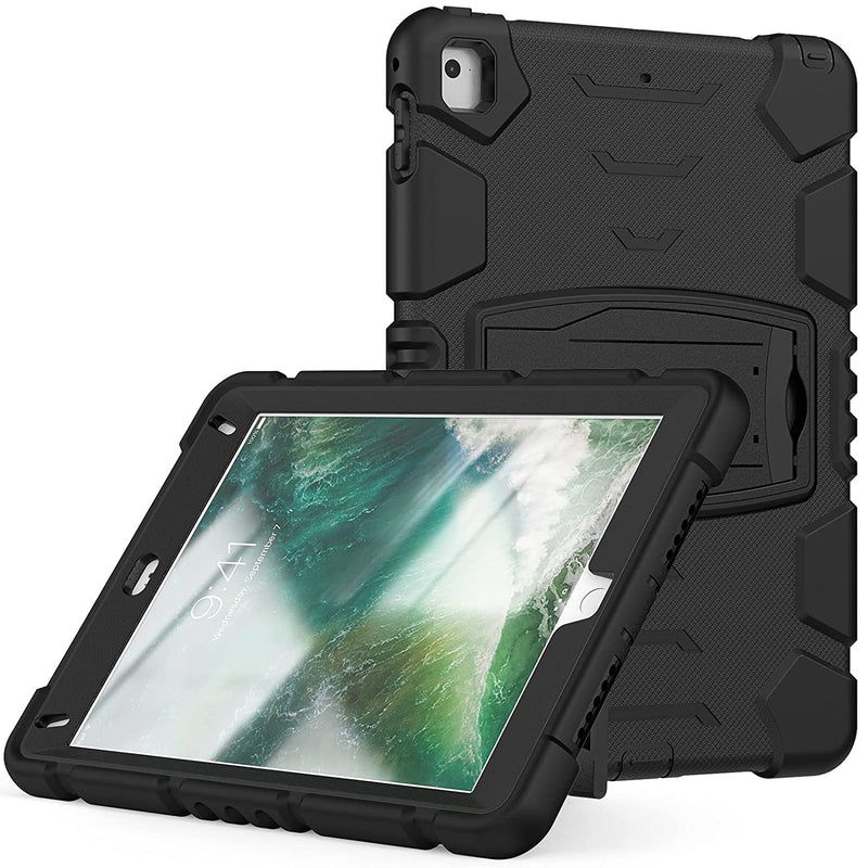 New Case For Ipad 9 7 Inch 2017 2018 Shockproof Ipad Air 2 Case With Screen Protector Heavy Duty Protective Cover For Ipad 5Th 6Th Generation Black