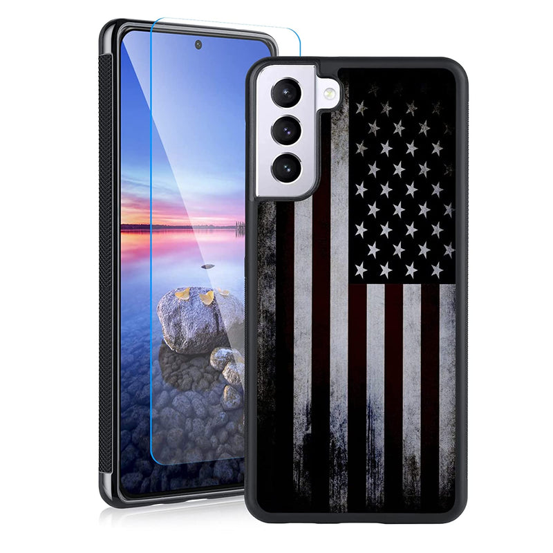 Kanghar Compatible With Samsung Galaxy S22 Plus Phone Case Classic American Flag For Men Women Soft Tpu Bumper Anti Slip Shockproof Protective Case With Screen Protector