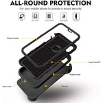Ltifree Defender Case For Iphone Xr Case With Belt Clip Heavy Duty Shockproof Case Kickstand Holster Protective Cover Black 6 1 Inch