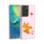 Clear Case For Samsung Galaxy S21 Ultra 5G Case Customized Clear Tpu Cover With Corgi Design Case Shockproof Slim All Inclusive Protective Phone Case For Samsung Galaxy S21 Ultra 5G