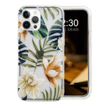 Guppy Compatible With Iphone 13 Pro Max Clear Case 360 Degree Full Body Shockproof Dual Layer Tropical Leaf Flower Pattern Built In Screen Protector Soft Bumper Rugged Protective Cover Case 6 7 Inch