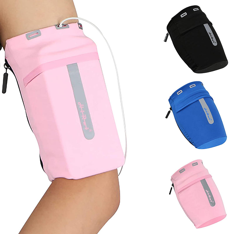 Hirui Running Armband Sleeve Universal Sports Armband Cell Phone Holder Armband For Exercise Workout Compatible With Iphone 12 12Pro Mini Iphone 11 11Pro Samsung Galaxy All Phones L Pink