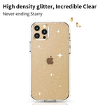 Hoerrye Compatible With Iphone 13 Pro Max Case For Women Glitter Clear Phone Cover Pc Hard Cover Fingerprint Proofnever Yellow Full Protection 6 7 Girl Accessories Glitter Clear
