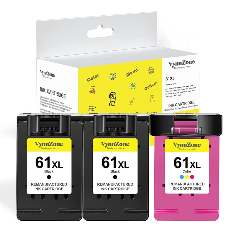 61Xl Ink Cartridge Replacement Inkjet Printer Ink Compatible For Hp Envy 4500 5530 Officejet 2620 4630 Deskjet 1000 1510 2000 2050 3000 35102 Black 1 Tri Col