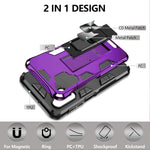 Compatible For Samsung Galaxy A32 5G Case Not Fit A32 4G With Hd Screen Protector Gritup Military Grade Dual Layer Shockproof Cover Built In Magnetic Kickstand Case For Samsung A32 5G Purple