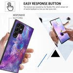 Duedue Designed For Samsung Galaxy S22 Ultra 5G Case Glow In The Dark Nebula Space Slim Hybrid Hard Pc Cover Anti Slip Shockproof Full Protective Phone Case For Samsung S22 Ultra 6 8 Purple Black