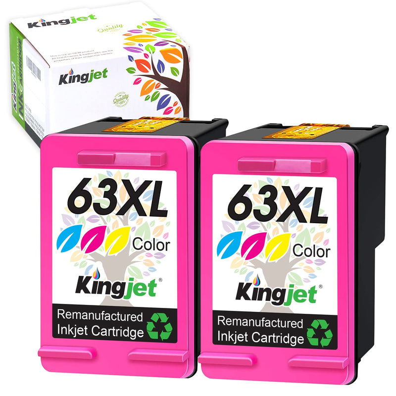 Ink Cartridge Replacement For Hp 63 63Xl Work For Envy 4511 4513 4517 4528 Deskjet 1111 2130 2132 3631 3637 Officejet 3834 4654 5255 5258 Printers 2 Color