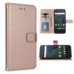 New For Moto G5 Plus Wallet Case Wrist Strap Lanyard Leather F