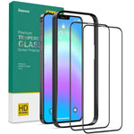 Deyooxi 2 Packs Screen Protector Compatible With Iphone 12 Iphone 12 Pro Edge To Edge 3D Coverage Tempered Glass Screen Protector 3D Full Protective Screen Filmguidance Frame Include Black