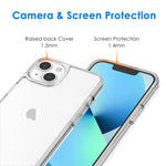 Jetech Case Compatible With Iphone 13 6 1 Inch Shockproof Phone Bumper Cover Anti Scratch Clear Back Hd Clear