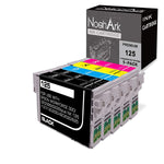5 Packs T125 Ink Cartridge Replacement For Epson 125 Use For Epson Stylus Nx125 Nx127 Nx230 Nx420 Nx530 Nx625 Workforce 320 323 325 520 2 Black 1 Cyan 1 Mage