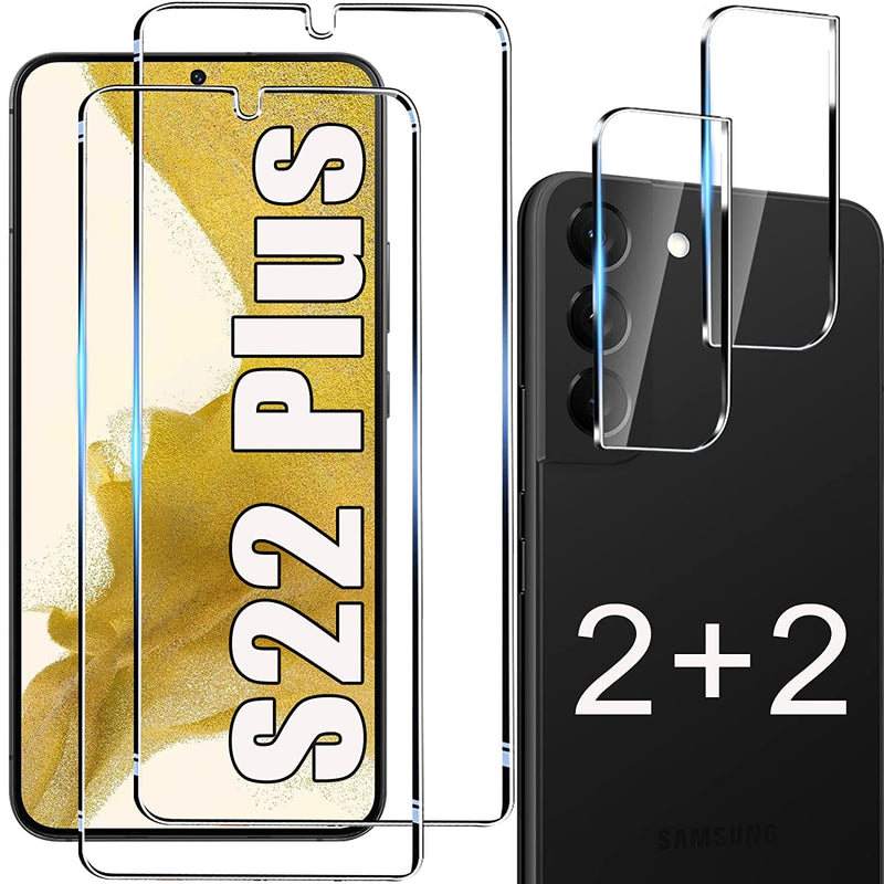 2 2 Packgalaxy S22 Plus Screen Protector Hd Clear Tempered Glass Ultrasonic Fingerprint Support 3D Curved Scratch Resistant Bubble Free For Galaxy S22 Plus 5G Glass Screen Protector