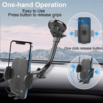 Car Phone Holder Mount Apps2Car Sturdy Phone Mount For Car With 8 26 Inch Gooseneck Long Arm Strong Suction Cup Phone Holder Universal Dashboard Windshield Phone Holder Car For Cellphone Iphone